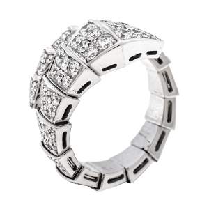 Bvlgari Serpenti Viper Diamond 18K White Gold Ring M