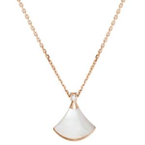 Bvlgari Divas' Dream Diamond Mother of Pearl 18K Rose Gold Pendant Necklace