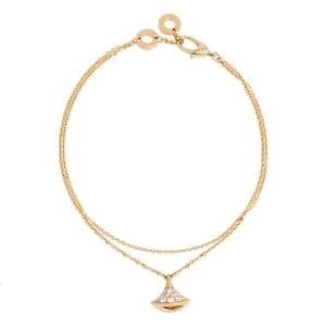 Bvlgari Divas' Dream Diamond 18K Yellow Gold Charm Bracelet M/L
