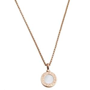 Bvlgari Bvlgari Mother of Pearl 18K Rose Gold Pendant Necklace
