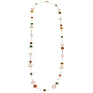Bvlgari Bvlgari Multi Gemstones 18K Rose Gold Long Necklace 
