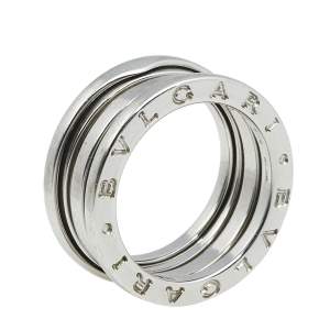 Bvlgari B.Zero1 18K White Gold 2-Band Ring Size 52