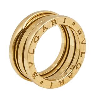 Bvlgari B.Zero1 18k Yellow Gold 3 Band Ring Size 51