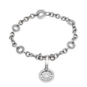 Bvlgari Sun Charm 18k White Gold Bracelet