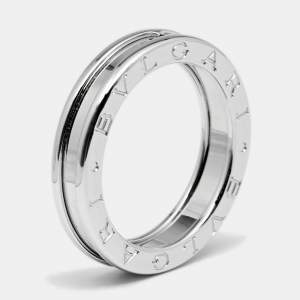 Bvlgari B.Zero1 18k White Gold 1-Band Ring Size 59