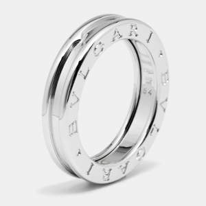 Bvlgari B.Zero1 18k White Gold 1-Band Ring Size 54