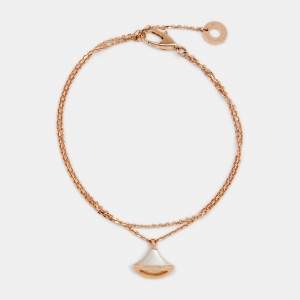 Bvlgari Divas' Dream Mother of Pearl 18K Rose Gold Charm Bracelet SM