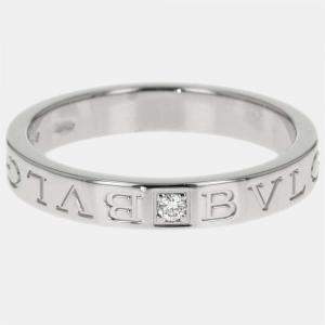 Pre Owned Bvlgari Bvlgari 18K White Gold Diamond Ring EU 64