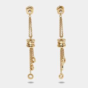 Bvlgari B.Zero1 Diamond 18k Yellow Gold Dangle Earrings
