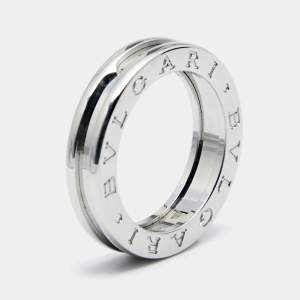 Bvlgari B.Zero1 18k White Gold 1-Band Ring Size 51