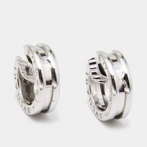 Bvlgari B.Zero1 18k White Gold Small Hoop Earrings