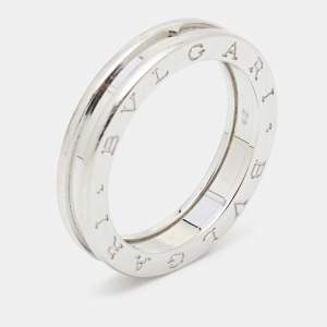 Bvlgari B.Zero1 18k White Gold 1-Band Ring Size 62