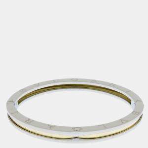 Pre Owned Bvlgari B.Zero1 18K Yellow Gold Stainless Steel Bracelet 19