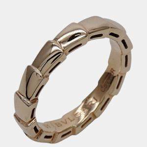 Bvlgari Serpenti Viper 18K Rose Gold Ring EU 51