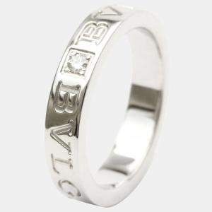 Pre Owned Bvlgari Bvlgari Bvlgari 18K White Gold Diamond Ring EU 52