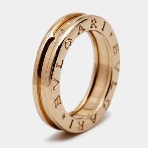 Bvlgari B.Zero1 18k Rose Gold 1 Band Ring Size 51