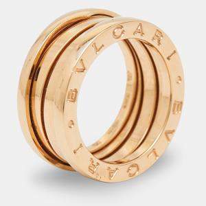 Bvlgari B.Zero1 18k Rose Gold 3 Band Ring Size 50