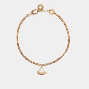 Bvlgari Divas' Dream Mother of Pearl 18k Rose Gold Charm Bracelet