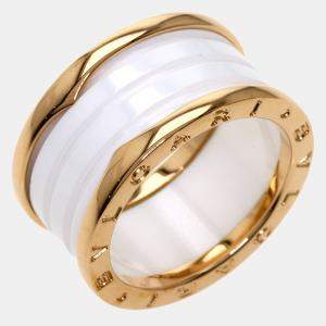 Bvlgari B.Zero1 18K Rose Gold Ceramic Ring EU 58