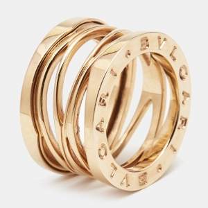 Bvlgari x Zaha Hadid B.Zero1 18k Rose Gold Ring Size 49