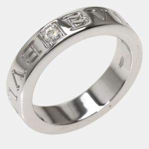 Pre Owned Bvlgari 18K White Gold, Diamond Ring EU 46