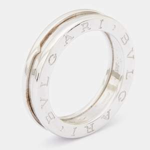 Bvlgari B.Zero1 1-Band 18k White Gold Ring Size 54