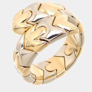 Bvlgari Alveare 18K Yellow and White Gold Ring EU 56