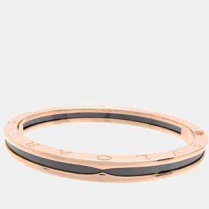 Bvlgari B.Zero1 18K Rose Gold Ceramic Bracelet 19