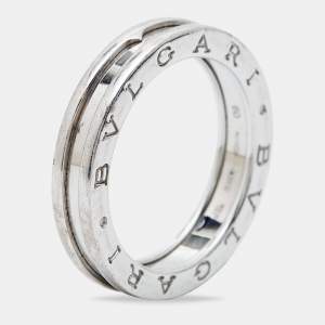 Bvlgari B.Zero1 1-Band 18k White Gold Ring Size 60