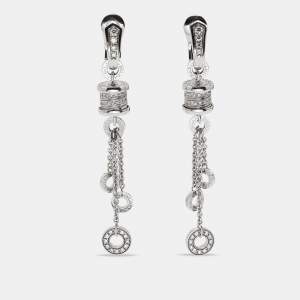 Bvlgari B.Zero1 Diamonds 18k White Gold Drop Earrings