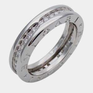Bvlgari B.Zero1 18K White Gold Diamond Ring EU 52