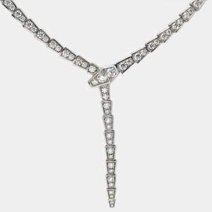 Bvlgari Serpenti Viper Diamonds 18k White Gold Necklace