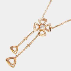Bvlgari Fiorever 18K Rose Gold Diamond Necklace 