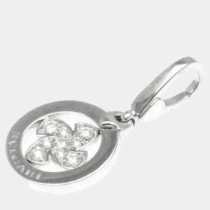 Bvlgari 18K White Gold and Diamond Tondo Windmill Pendant Charm