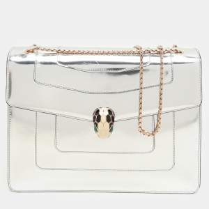 Bvlgari Mirror Leather Large Serpenti Forever Shoulder Bag