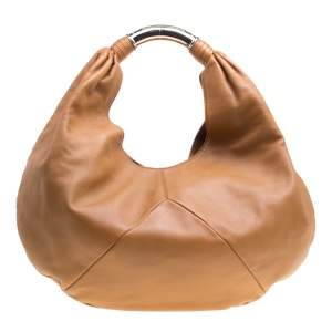 Bvlgari Brown Leather Hobo