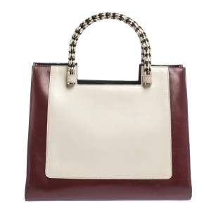 Bvlgari Tricolor Leather Serpenti Scaglie Tote