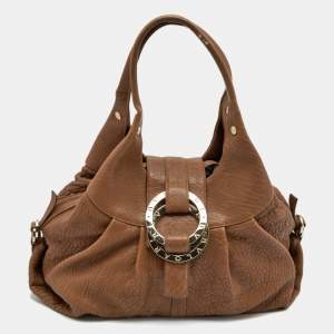 Bvlgari Tan Leather Chandra Hobo