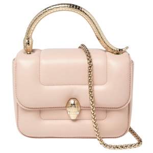 Bvlagri x Mary Katrantzou Pink Leather Top Handle Bag