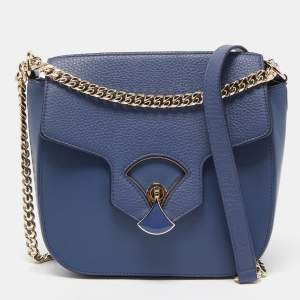 Bvlgari Blue Leather Divas' Dream Shoulder Bag