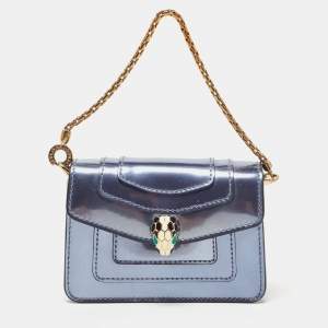 Bvlgari Light Purple Patent Leather Serpenti Forever Chain Wallet