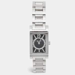 Bvlgari Black Stainless Steel Rettangolo RT39S Women's Wristwatch 21 mm 