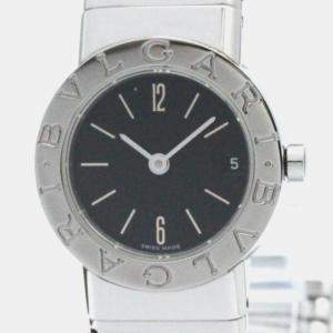 Bvlgari Black Stainless Steel Tubogas Quartz Women's Wristwatch 23 mm