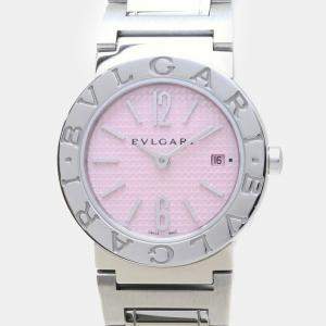 Bvlgari Pink Shell Stainless Steel Bvlgari Bvlgari BB26C2SSD/JA Quartz Women's Wristwatch 26 mm