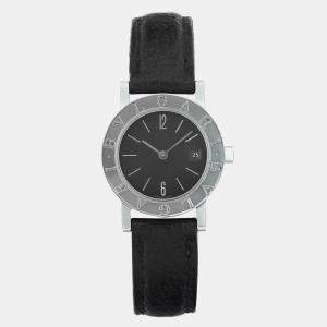 Bvlgari Black Stainless Steel Bvlgari Bvlgari BB 26 SLD Quartz Women's Wristwatch 26mm