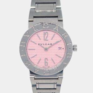 Bvlgari Pink Stainless Steel Bvlgari Bvlgari BB26C2SSD Quartz Women's Wristwatch 25 mm