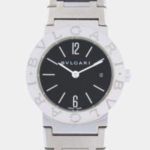Bvlgari Black Stainless Steel Bvlgari Bvlgari BB26SS Quartz Women's Wristwatch 26 mm