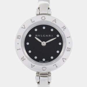Bvlgari Black Stainless Steel B.Zero1 BZ23S Quartz Women's Wristwatch 23 mm