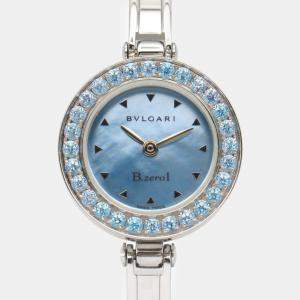 Bvlgari Blue Stainless Steel B.Zero1 BZ22S Quartz Women's Wristwatch 22 mm