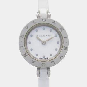 Bvlgari White Stainless Steel Ceramic B.Zero1 BZ23SC Quartz Women's Wristwatch 23 mm